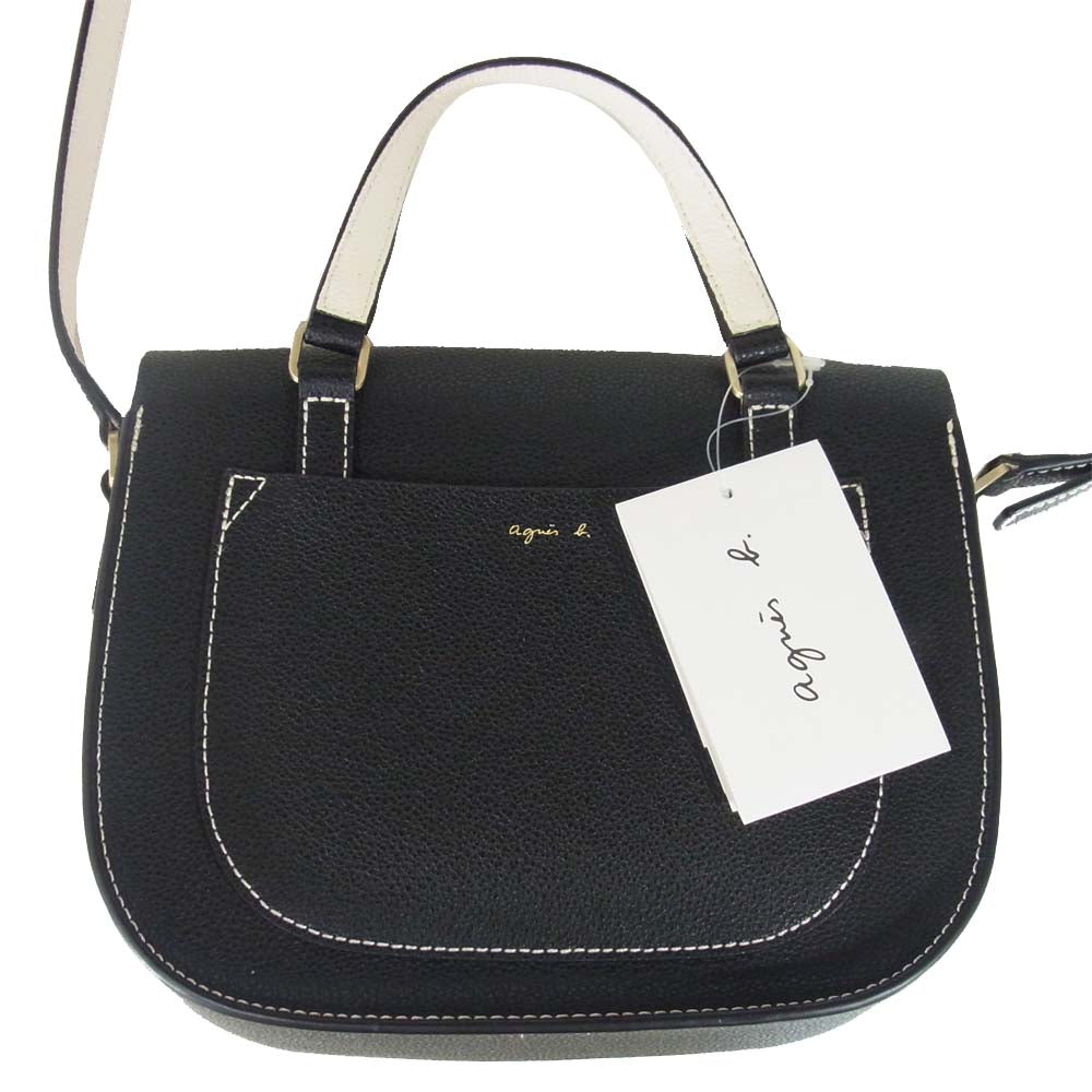 agnes b. アニエスベー PAS13-05 VOYAGE FEMME ショルダー ハンド バッグ ブラック系【新古品】【未使用】【中古】