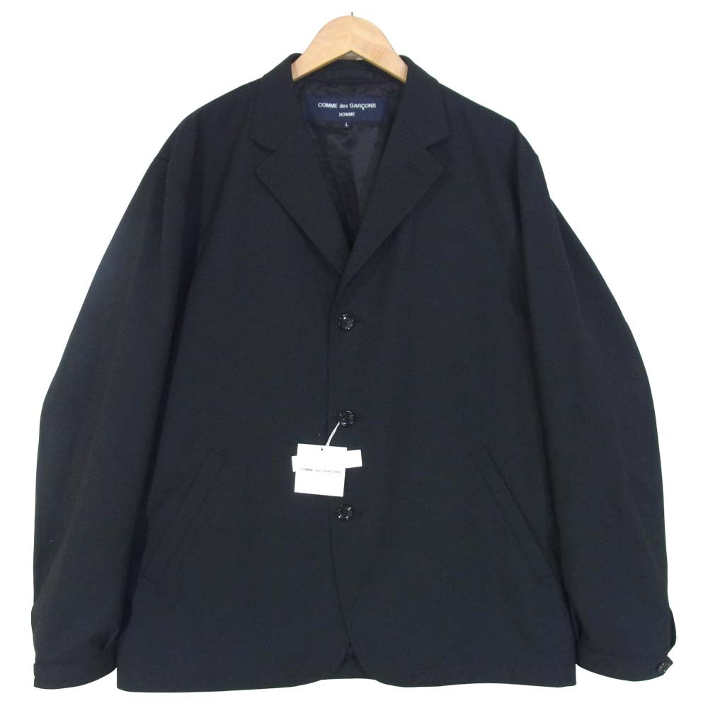 COMME des GARCONS HOMME コムデギャルソンオム 21SS HG-J040 ウールトロボックス テーラードジャケット ブラック系 L【新古品】【未使用】【中古】