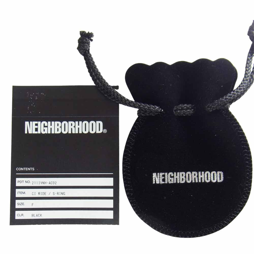 NEIGHBORHOOD ネイバーフッド 211IVNH-AC02 S-RING リング CI WIDE ブラック系 18号程度【新古品】【未使用】【中古】