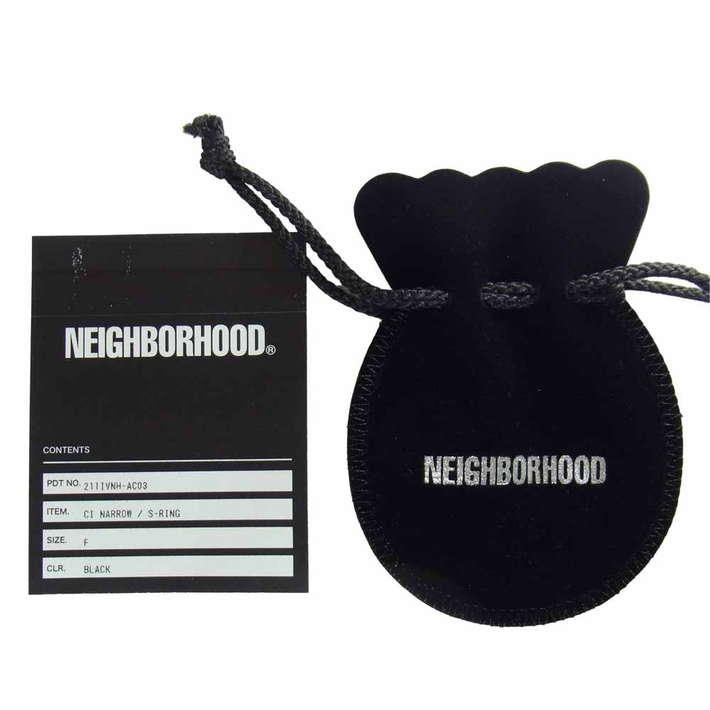 NEIGHBORHOOD ネイバーフッド 211IVNH-AC03 S-RING リング CI NARROW ブラック系 7.5号程度【新古品】【未使用】【中古】