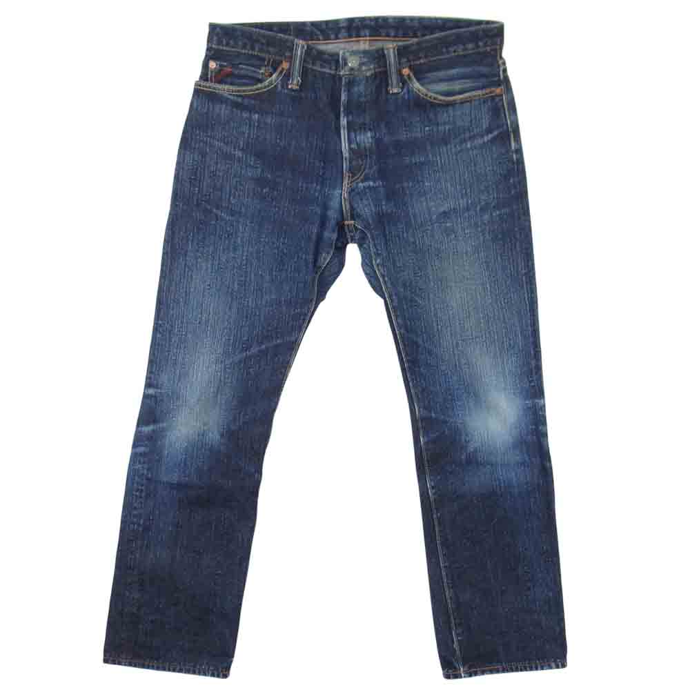 THE FLAT HEAD ザフラットヘッド D109FXR オーバーラップ ステッチ デニムパンツ インディゴブルー系 31【中古】