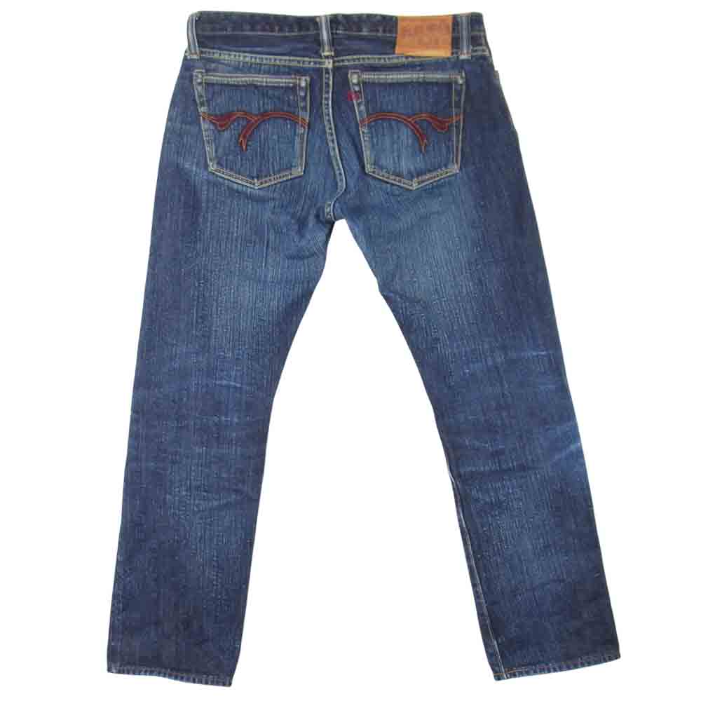 THE FLAT HEAD ザフラットヘッド D109FXR オーバーラップ ステッチ デニムパンツ インディゴブルー系 31【中古】