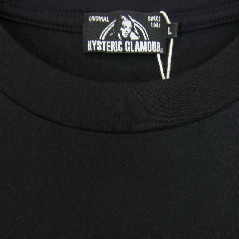 HYSTERIC GLAMOUR ヒステリックグラマー 02211CT19 SHOW WOMAN ショー ウーマン プリント Tシャツ ブラック系 L【新古品】【未使用】【中古】