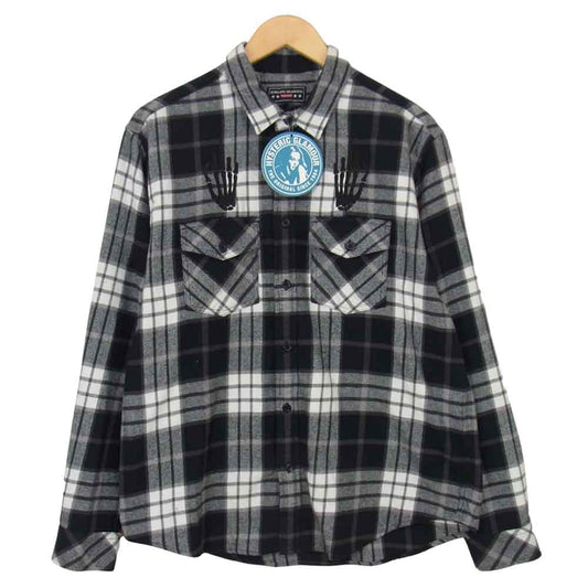 Supreme シュプリーム 21SS 02211Zl07396 × HYSTERIC GLAMOUR ヒステリックグラマー Plaid Flannel Shirt プレイド フランネル チェック シャツ ブラック系 M【中古】