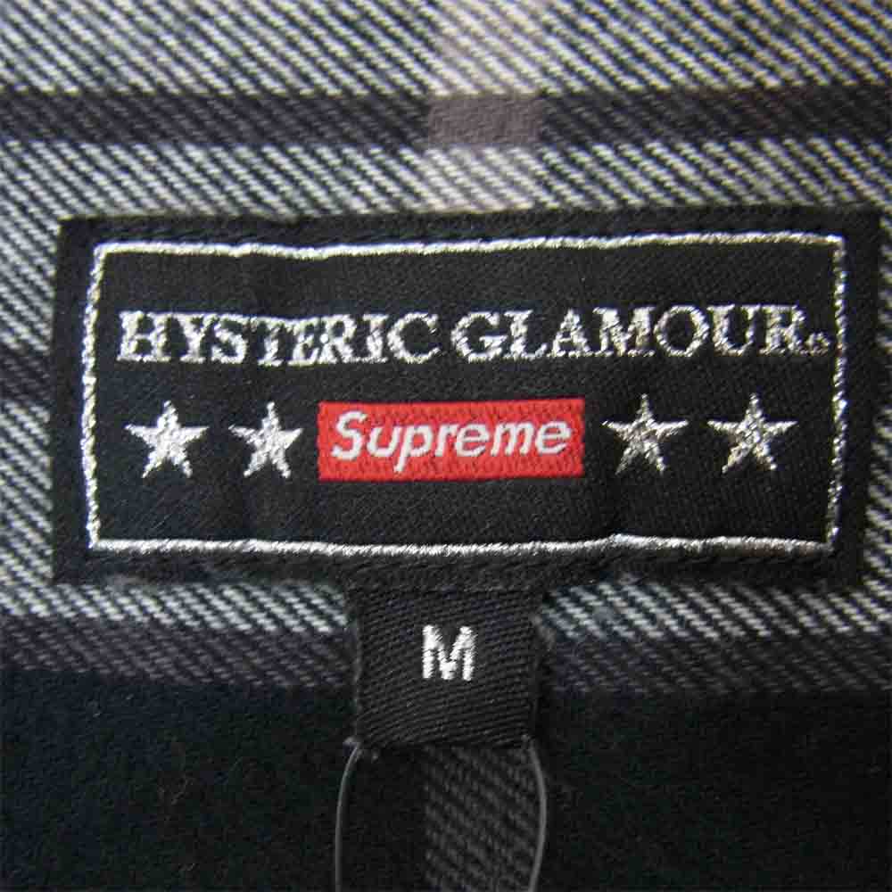 Supreme シュプリーム 21SS 02211Zl07396 × HYSTERIC GLAMOUR ヒステリックグラマー Plaid Flannel Shirt プレイド フランネル チェック シャツ ブラック系 M【中古】