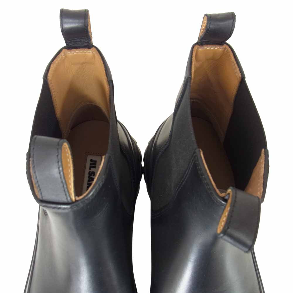 JIL SANDER ジルサンダー JP33010A サイドゴア チェルシー ブーツ ブラック系 40【新古品】【未使用】【中古】