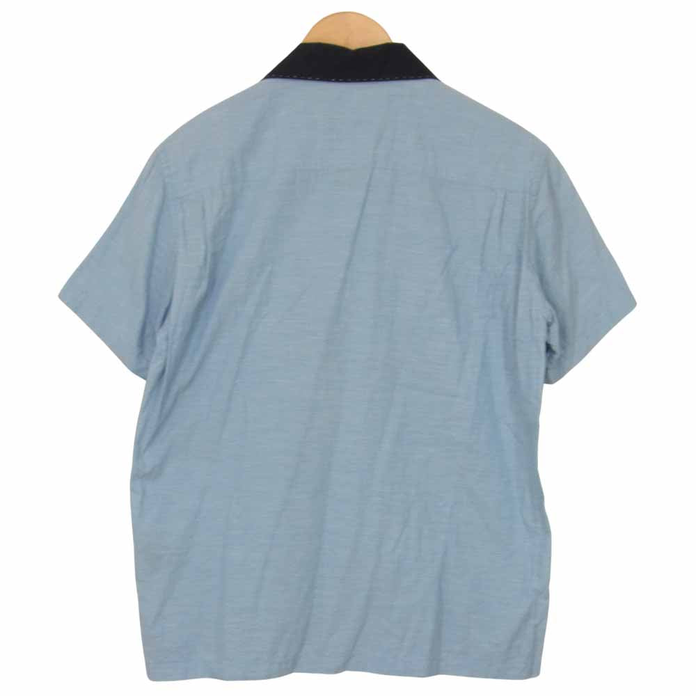 GERUGA ゲルガ オープンカラー 半袖 シャツ ライトブルー系 2【中古】