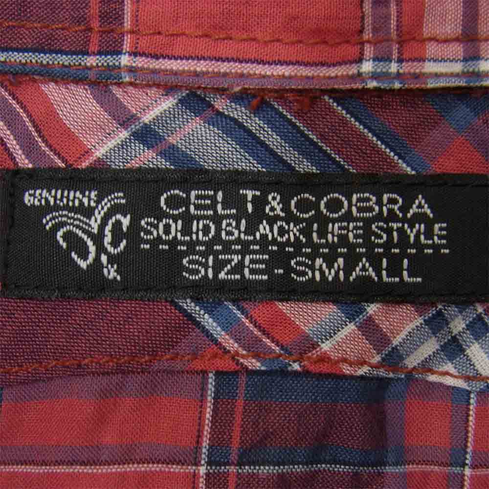 Celt&Cobra ケルト&コブラ チェック ウエスタン シャツ レッド系 S【中古】