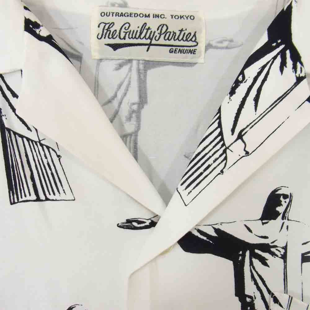 WACKO MARIA ワコマリア オープンカラー レーヨン シャツ ホワイト系 M【中古】