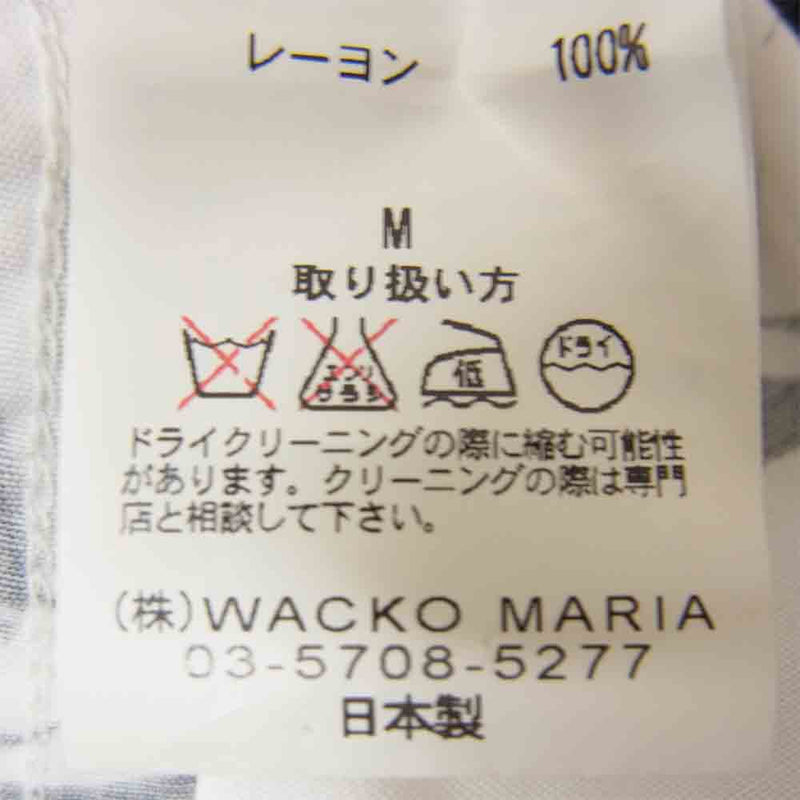 WACKO MARIA ワコマリア オープンカラー レーヨン シャツ ホワイト系 M【中古】