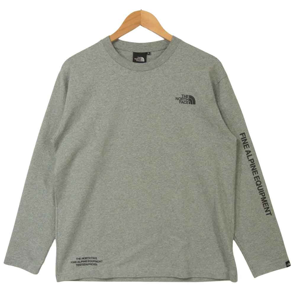 THE NORTH FACE ノースフェイス NT82032 L/S Tested Proven Tee 長袖 Tシャツ コットン 中国製 グレー系 M【中古】