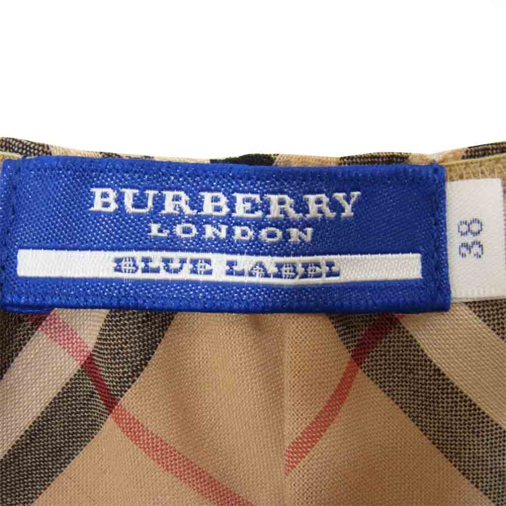 BURBERRY BLUE LABEL バーバリーブルーレーベル FM503-310 半袖 ワンピース ブラウン系 38【美品】【中古】