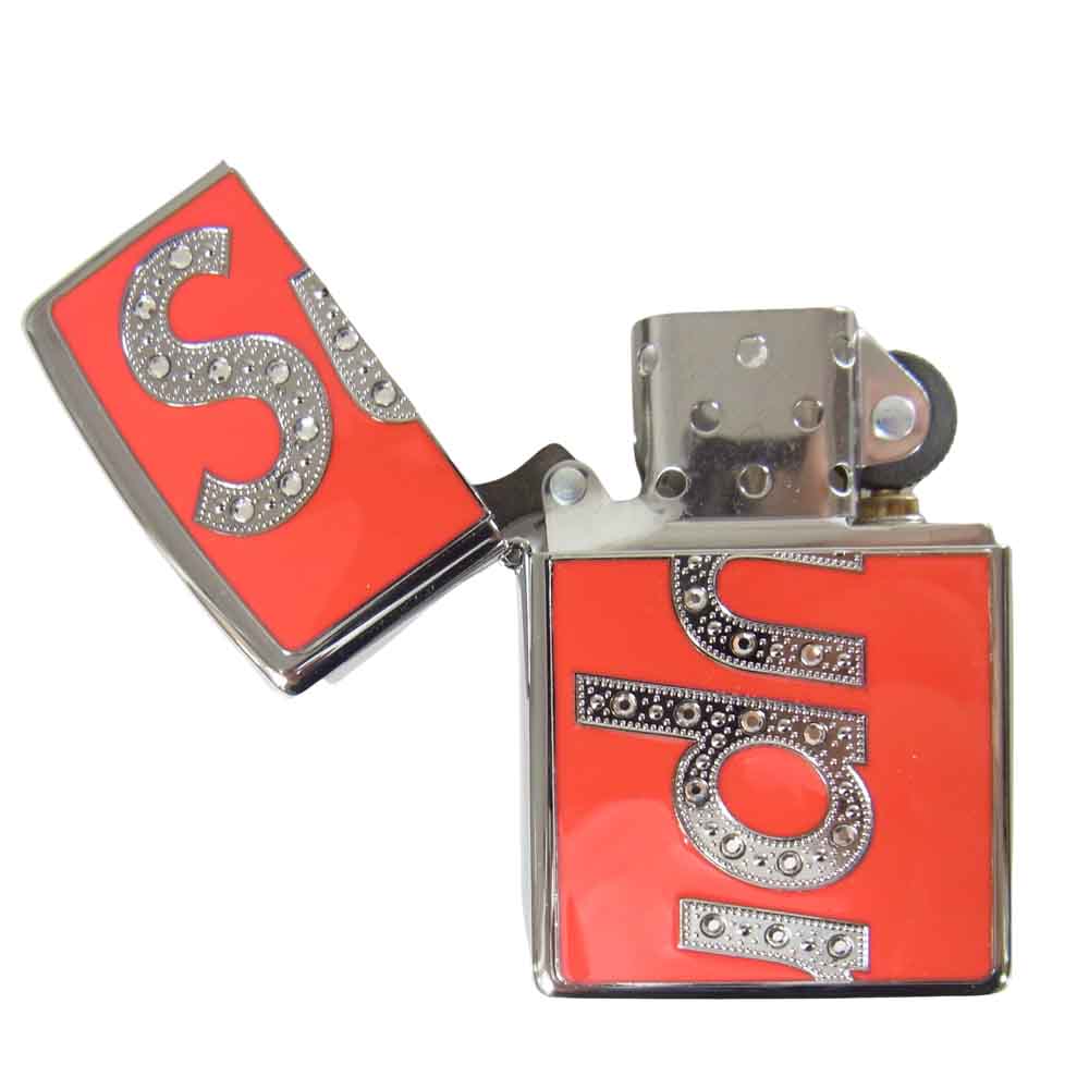 Supreme シュプリーム 20AW SWAROVSKI スワロフスキー Zippo ジッポ レッド系【極上美品】【中古】