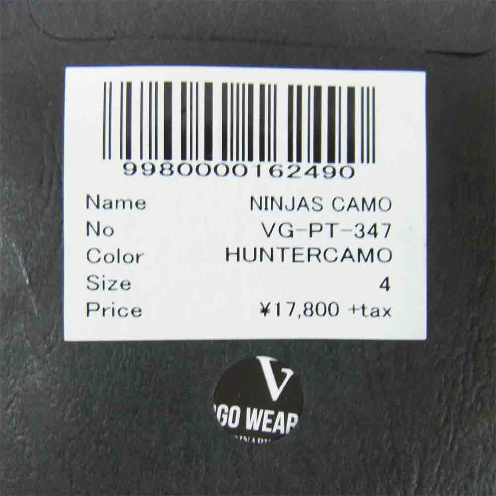 VIRGO ヴァルゴ NINJAS CAMO ニンジャ カモ カーゴ パンツ カーキ系 4【新古品】【未使用】【中古】