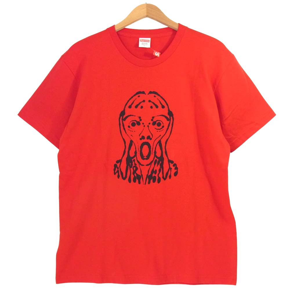 Supreme シュプリーム 17SS Scream Tee スクリーム Tシャツ レッド系 L【新古品】【未使用】【中古】
