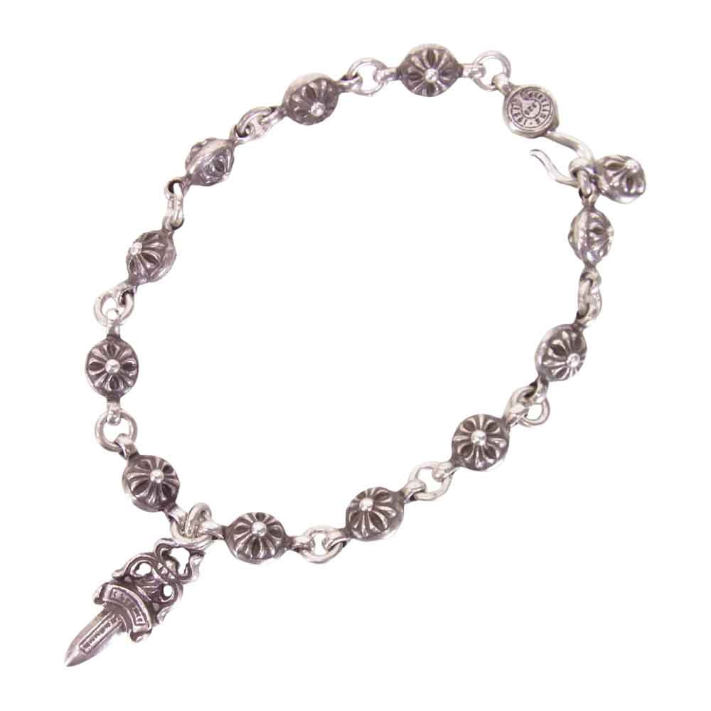 CHROME HEARTS クロムハーツ（原本有） 1 BALL DAGGER クロスボール チェーン ダガー ブレスレット シルバー系【中古】