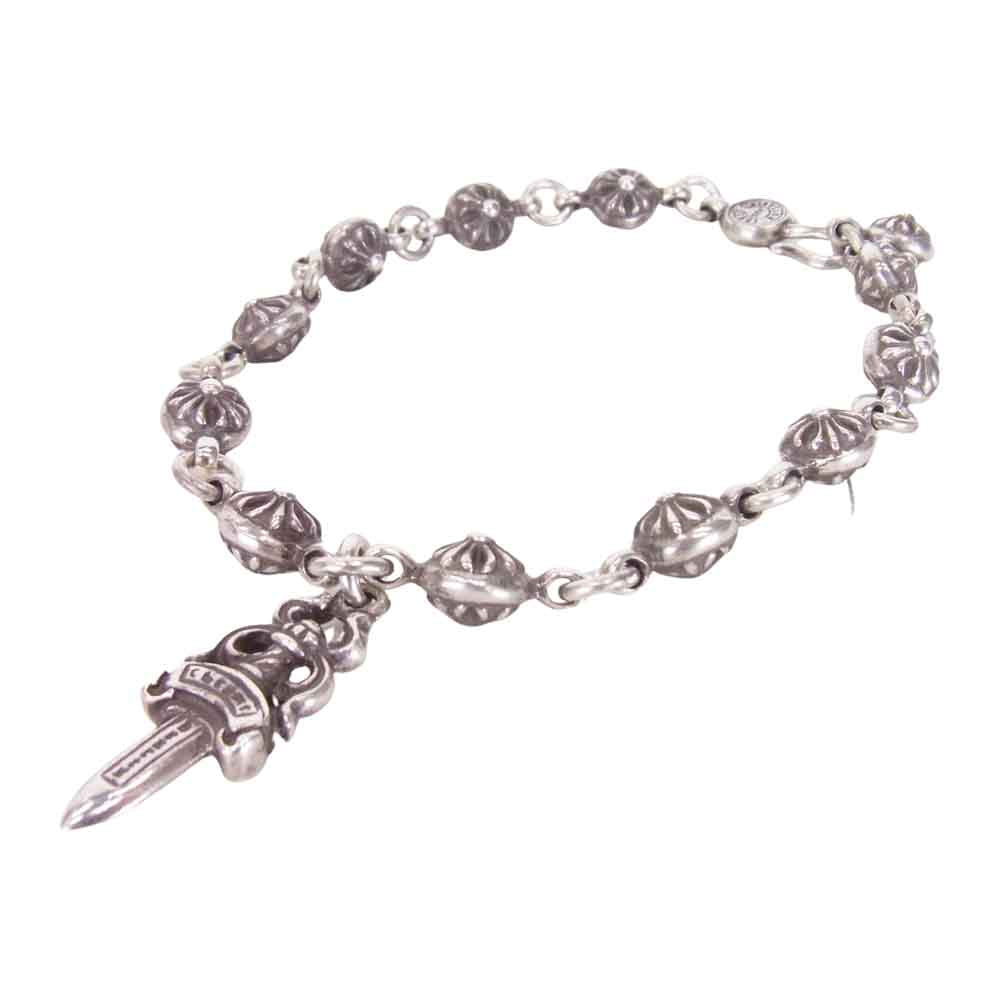 CHROME HEARTS クロムハーツ（原本有） 1 BALL DAGGER クロスボール チェーン ダガー ブレスレット シルバー系【中古】