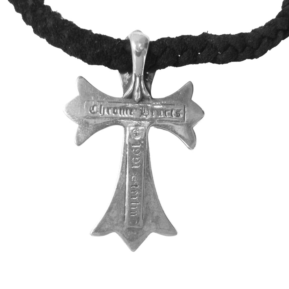 CHROME HEARTS クロムハーツ（原本有） CH CROSS SMALL スモール クロス レザーブレード ネックレス シルバー系【中古】