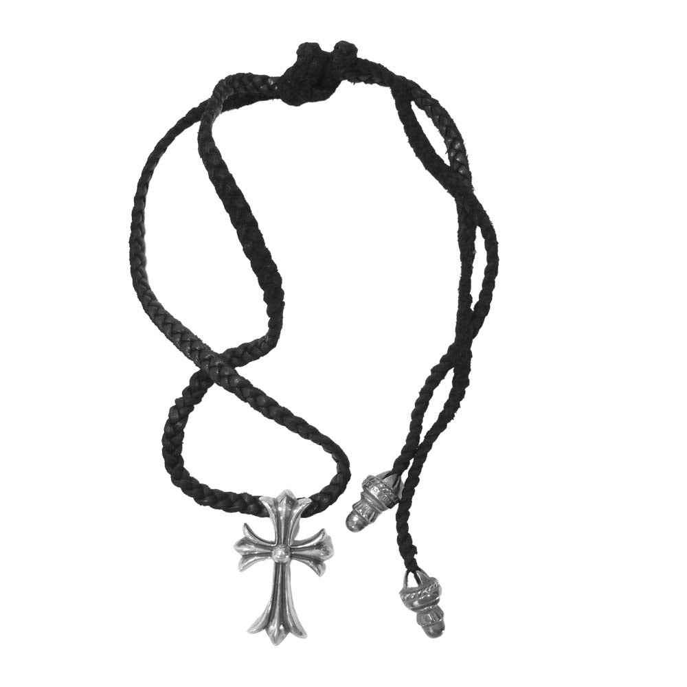 CHROME HEARTS クロムハーツ（原本有） CH CROSS SMALL スモール クロス レザーブレード ネックレス シルバー系【中古】