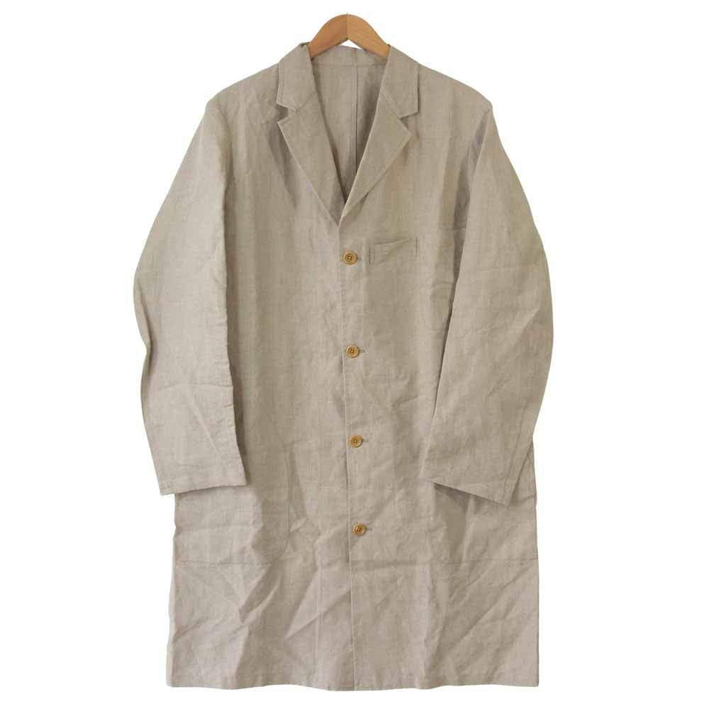 アナトミカ BLOUSE VILLETTE リネン ショップ コート 生成 M【極上美品】【中古】