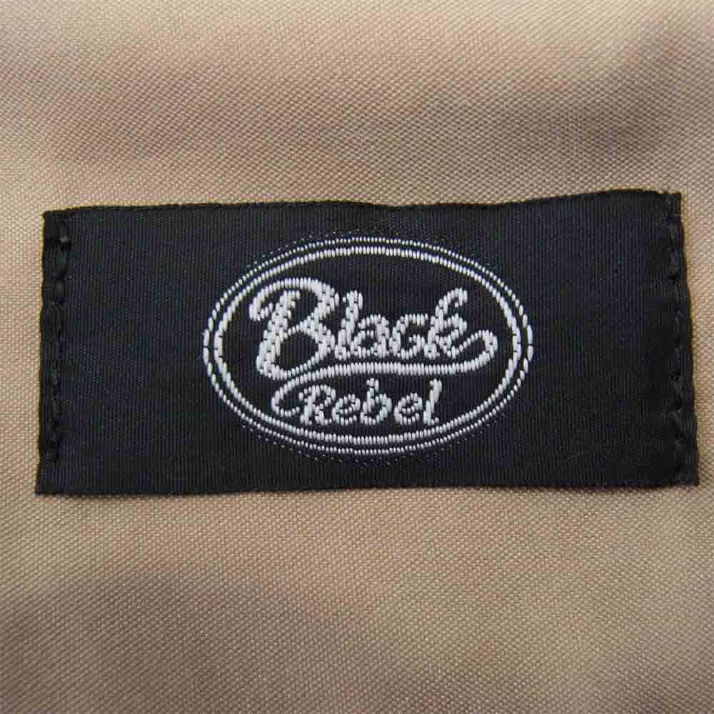 RUDE GALLERY BLACK REBEL ルードギャラリーブラックレーベル バックプリント 半袖 オープンカラー シャツ ベージュ系 L【中古】