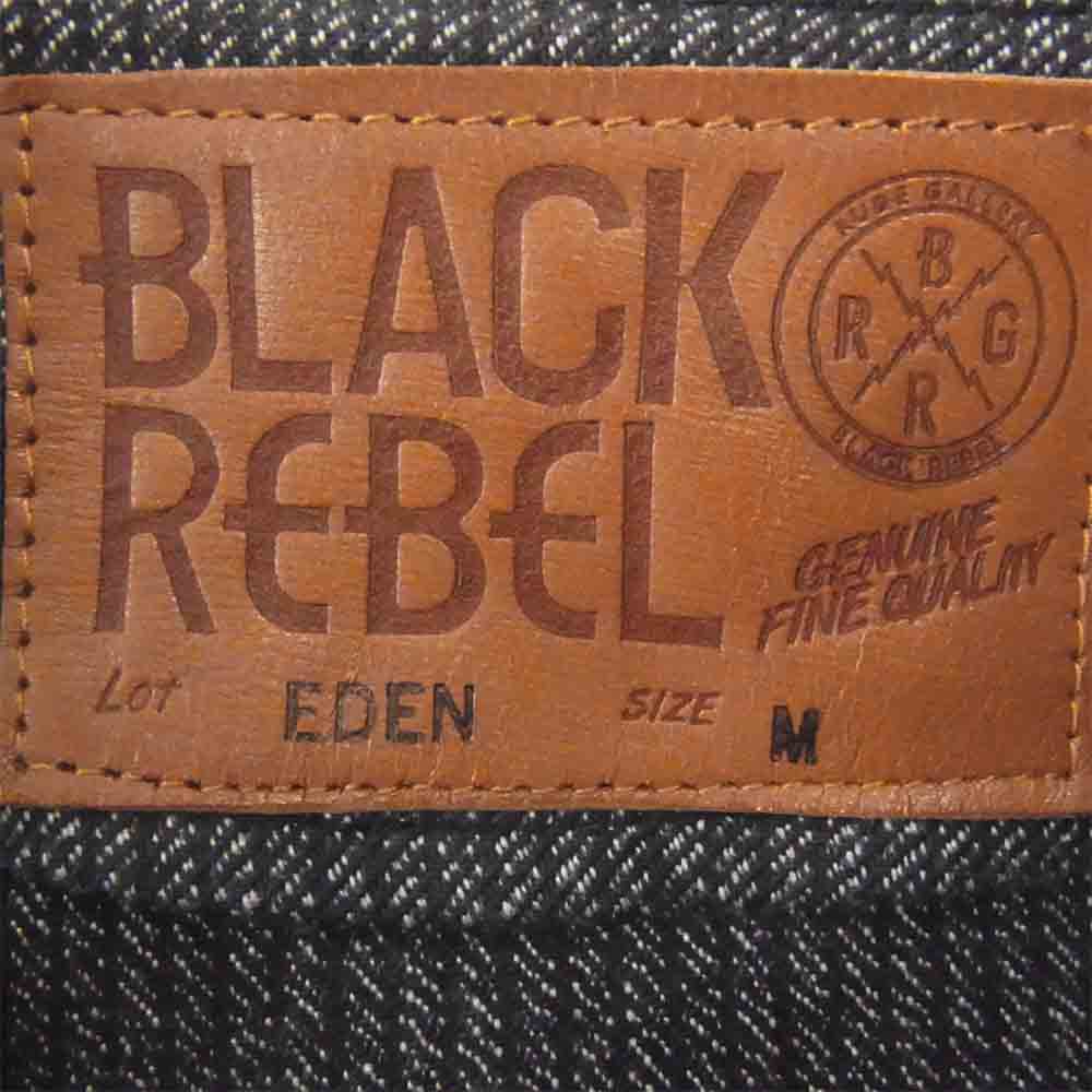 RUDE GALLERY BLACK REBEL ルードギャラリーブラックレーベル EDEN エデン レザー切替ポケット ベスト ブラック系 M【中古】