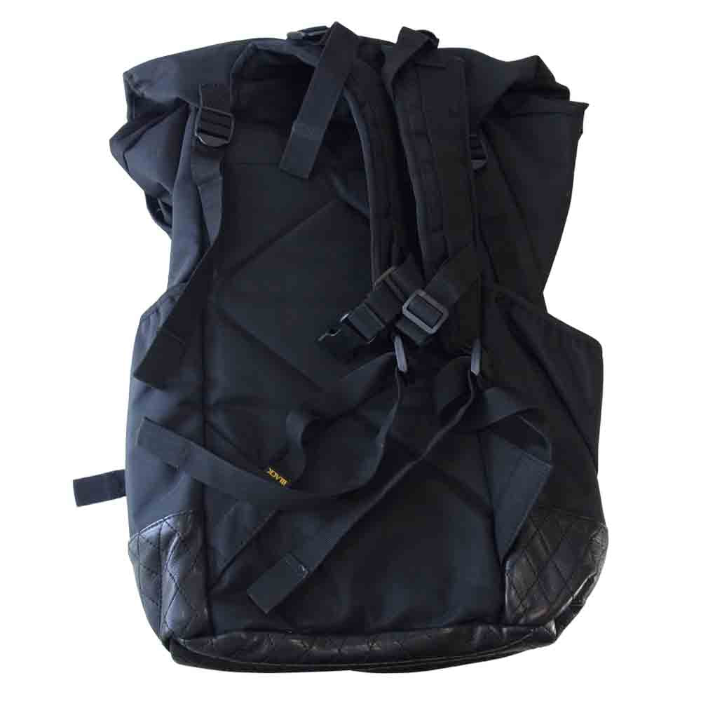 RUDE GALLERY BLACK REBEL ルードギャラリーブラックレーベル カウハイド レザー 切替 バックパック リュック ブラック系【中古】