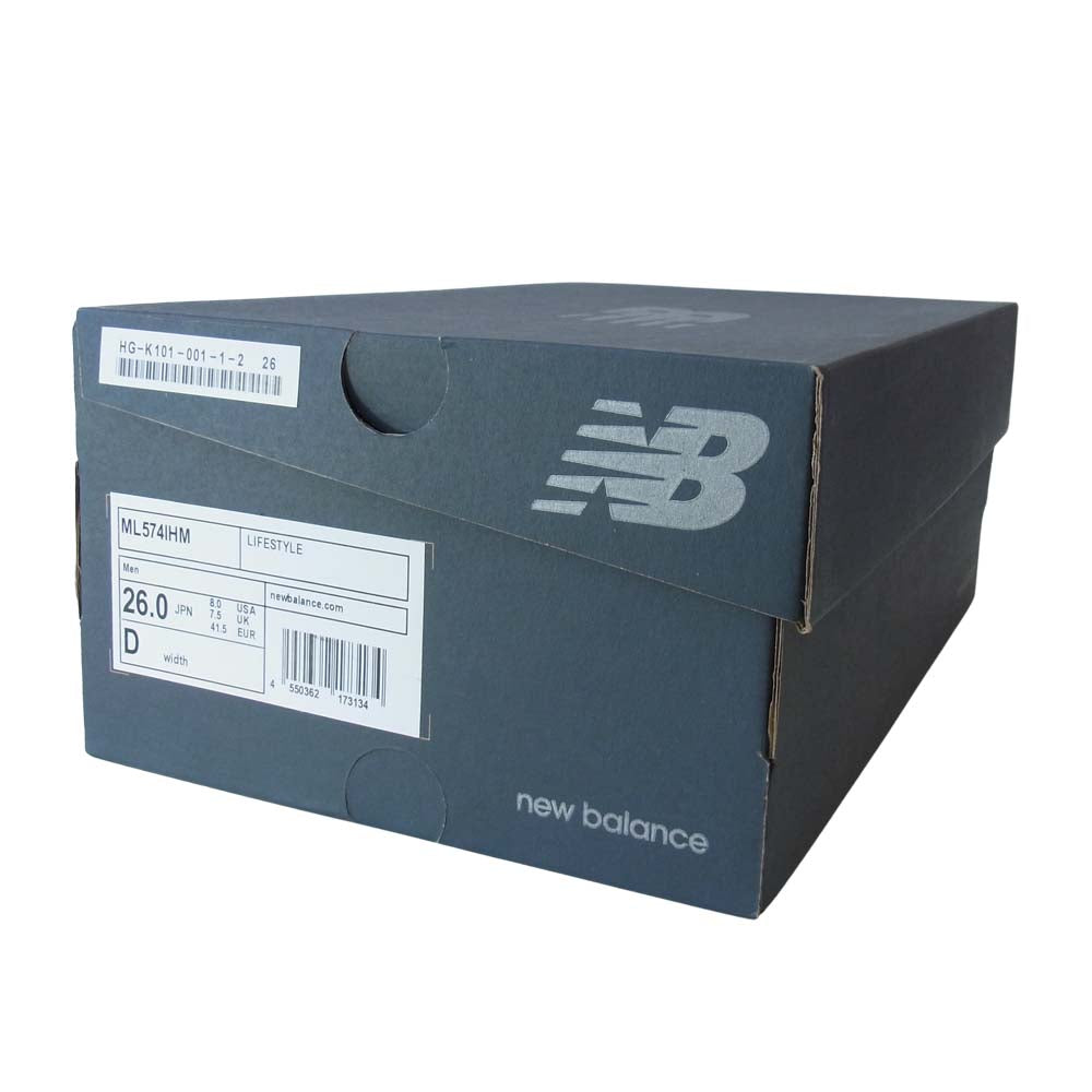 COMME des GARCONS HOMME コムデギャルソンオム × ニューバランス NEW BALANCE ML574IHM ブラック系 26【新古品】【未使用】【中古】