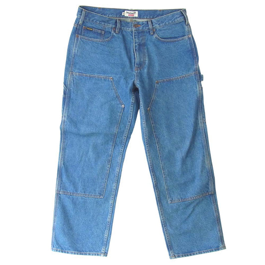 Supreme シュプリーム × ティンバーランド Timberland 21SS Double Knee Painter Pant ダブルニー ペインター デニム パンツ インディゴブルー系 34【極上美品】【中古】