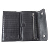 CHROME HEARTS クロムハーツ（原本無） WALLET WAVE CH クロスボールボタン ウェーブ ウォレット ブラック系【中古】