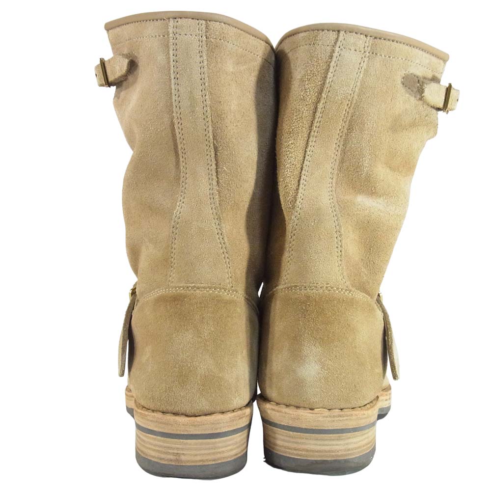 VISVIM ビズビム 0120102002007 T.W.O.-FOLK (SUEDE) スエード ブーツ ベルト ベージュ系 US8【中古】
