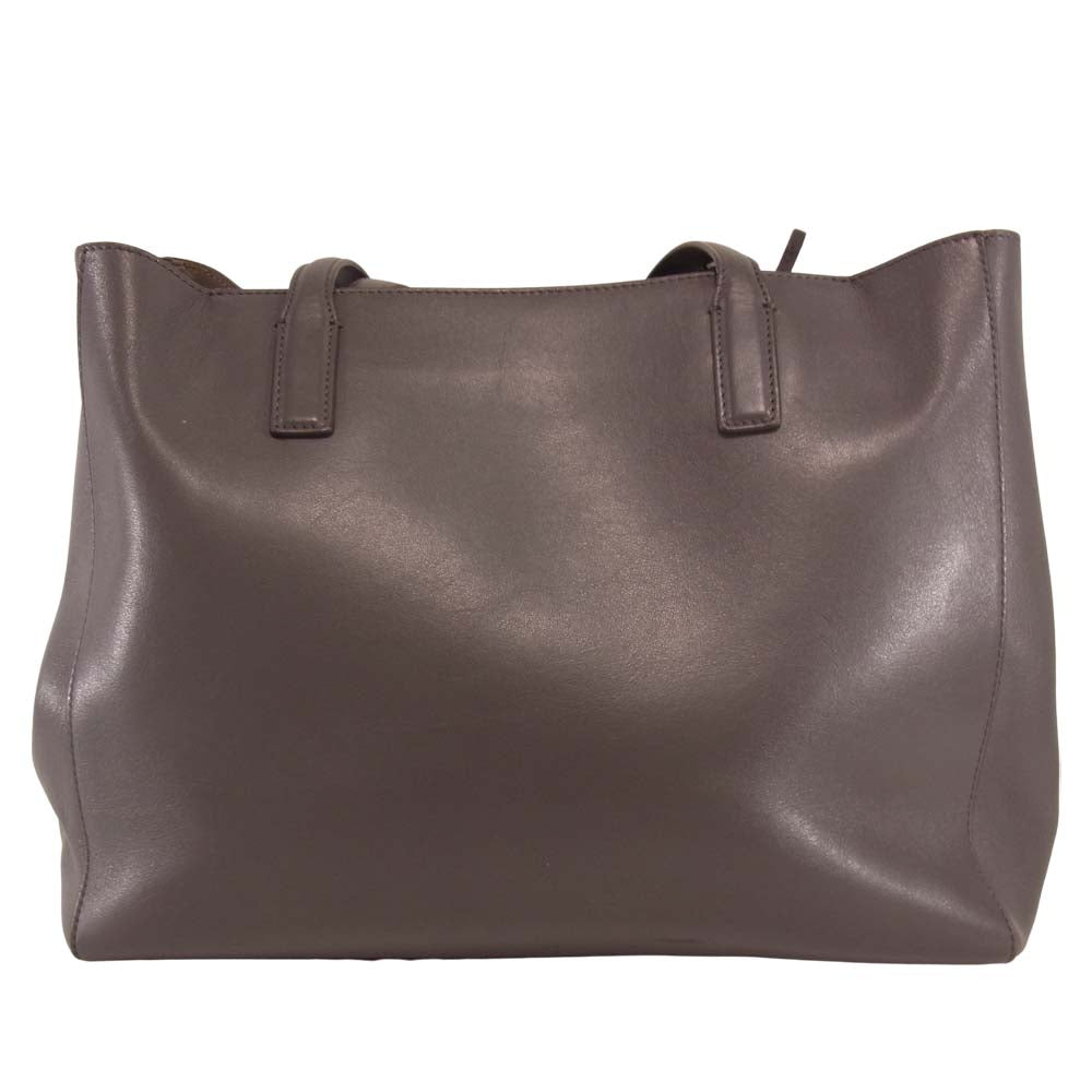 Anya Hindmarch アニヤ・ハインドマーチ スマイル レザー トート バッグ グレー系【中古】
