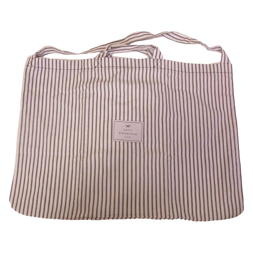 Anya Hindmarch アニヤ・ハインドマーチ スマイル レザー トート バッグ グレー系【中古】