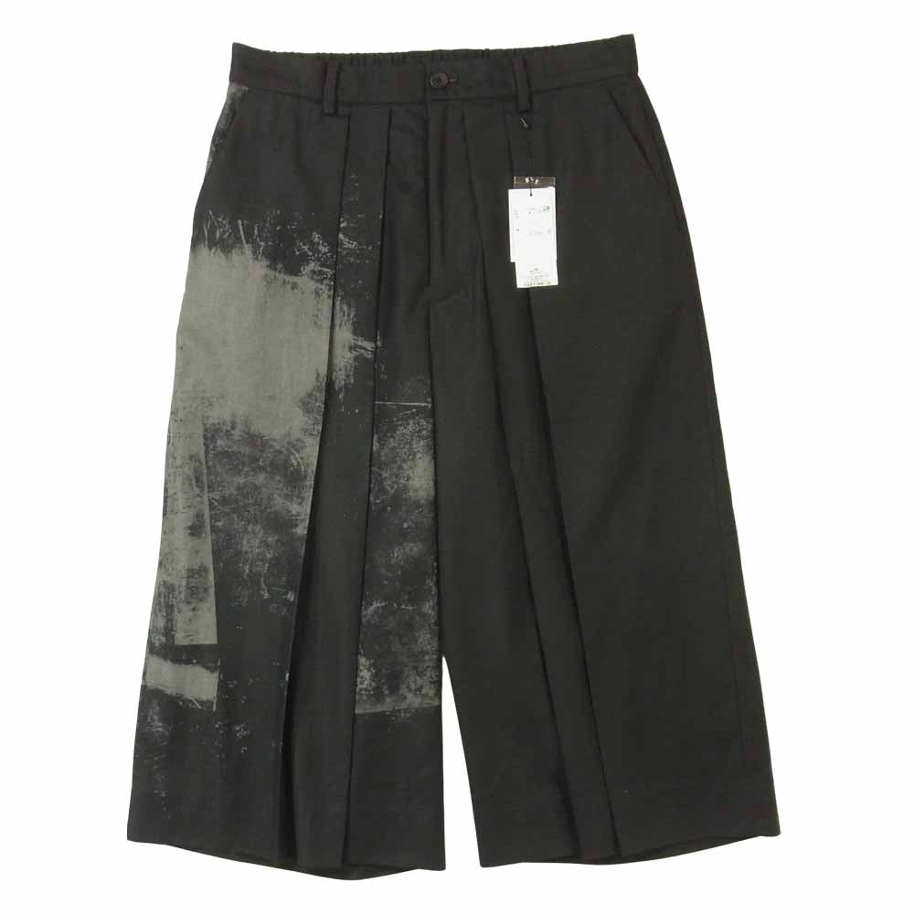 SHELLAC シェラック semanticdesign 530753 レーヨン混 袴 ハカマ ワイド パンツ ブラック系 L【新古品】【未使用】【中古】