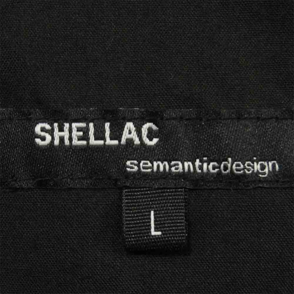 SHELLAC シェラック semanticdesign 530753 レーヨン混 袴 ハカマ ワイド パンツ ブラック系 L【新古品】【未使用】【中古】