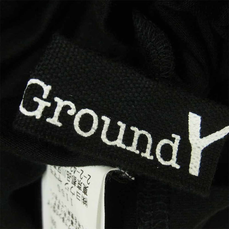 Yohji Yamamoto ヨウジヤマモト GroundY GN-T04-046 Deformed Drape Short Cut Sew 半袖 Tシャツ ブラック系 03【新古品】【未使用】【中古】