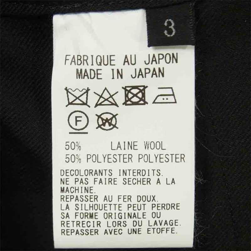 Yohji Yamamoto ヨウジヤマモト GR-J14-100 GroundY TW Gaberdine Tape Long Shirt Jacket バック ギャバジン テープ ロングシャツ ジャケット ブラック系 3【新古品】【未使用】【中古】