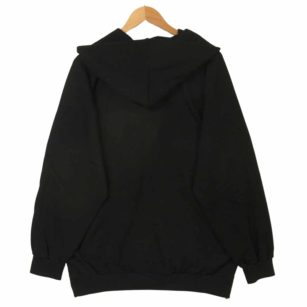 Yohji Yamamoto ヨウジヤマモト GroundY GA-T75-079 Upside Down LOGO Side Zipper Hoodie ジップ パーカー ブラック系 3【新古品】【未使用】【中古】
