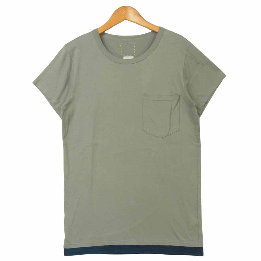 VISVIM ビズビム 14SS HEART TEE S/S 染色加工 半袖 Tシャツ コットン 日本製 0114105010030 グレー系 1【中古】