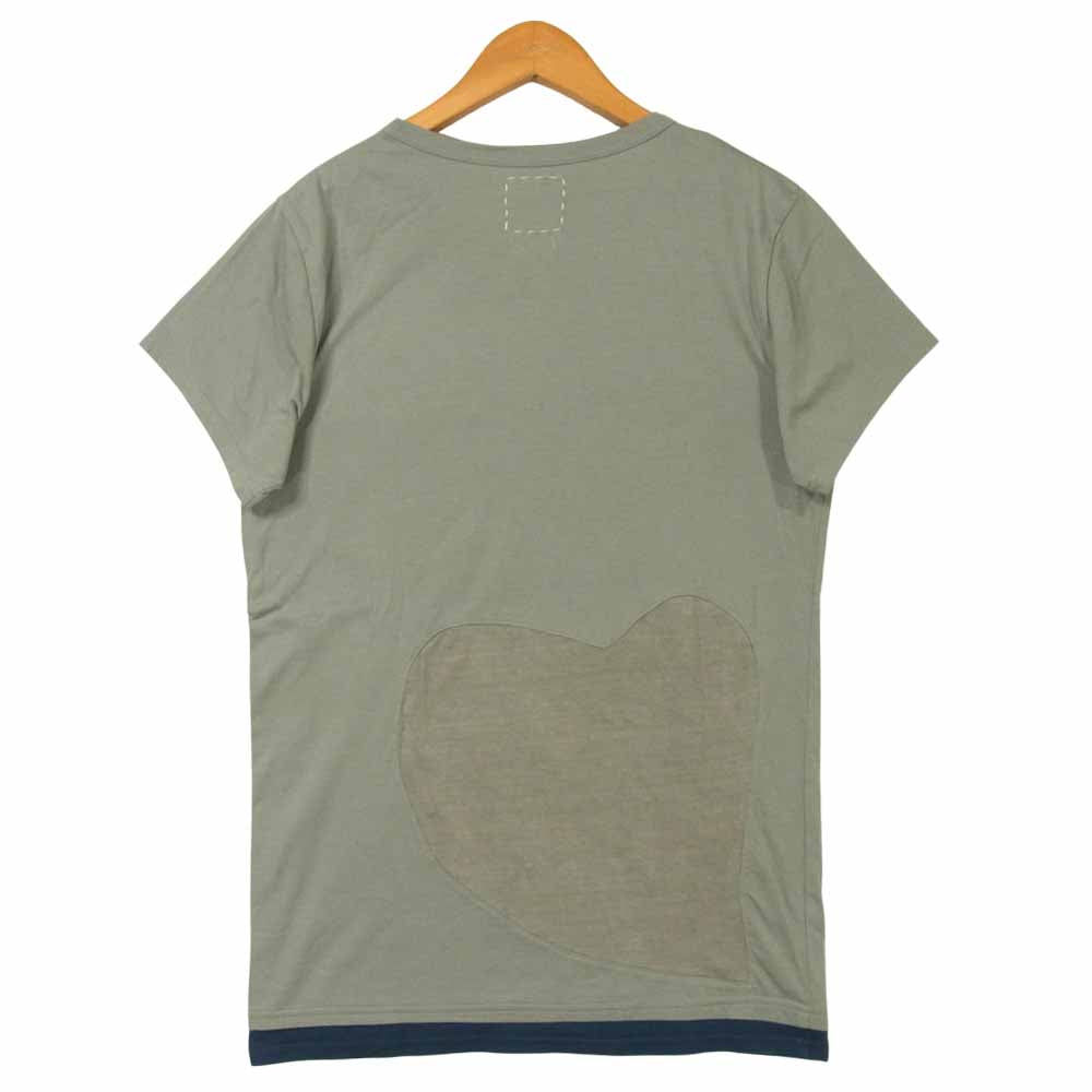 VISVIM ビズビム 14SS HEART TEE S/S 染色加工 半袖 Tシャツ コットン 日本製 0114105010030 グレー系 1【中古】