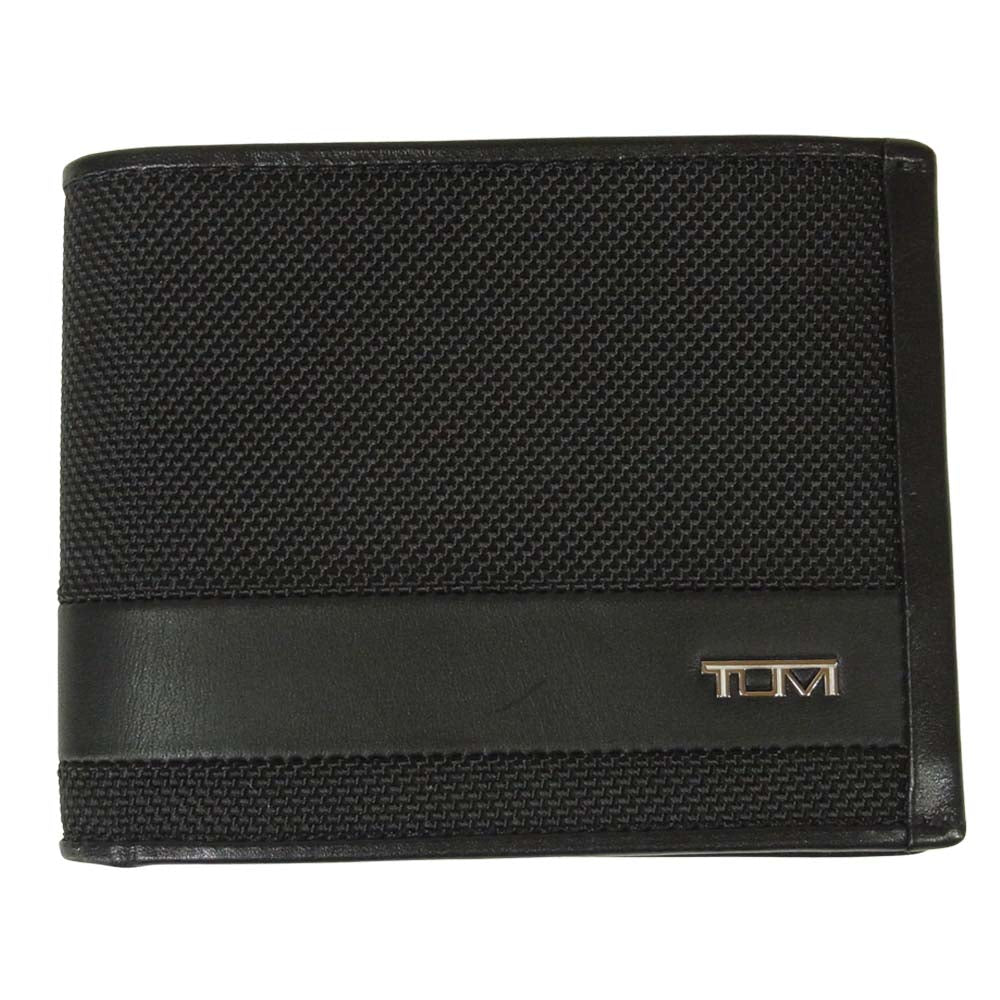 TUMI トゥミ 1356151041 グローバル ダブル ビルフォールド 二つ折り財布 ブラック系【新古品】【未使用】【中古】