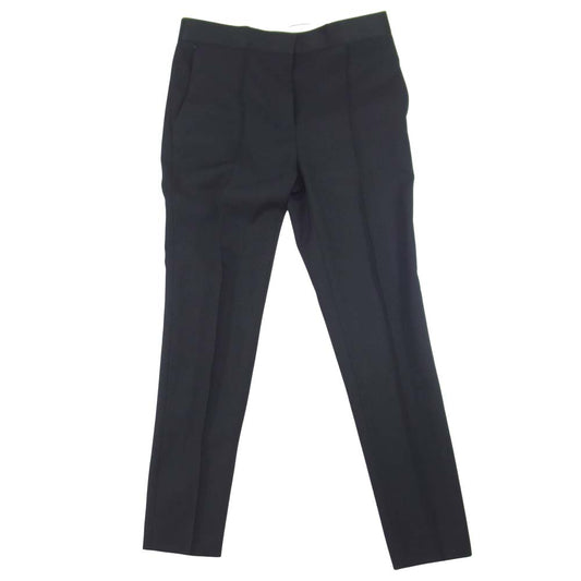 CELINE セリーヌ ウール スラックス パンツ ブラック系 34【中古】