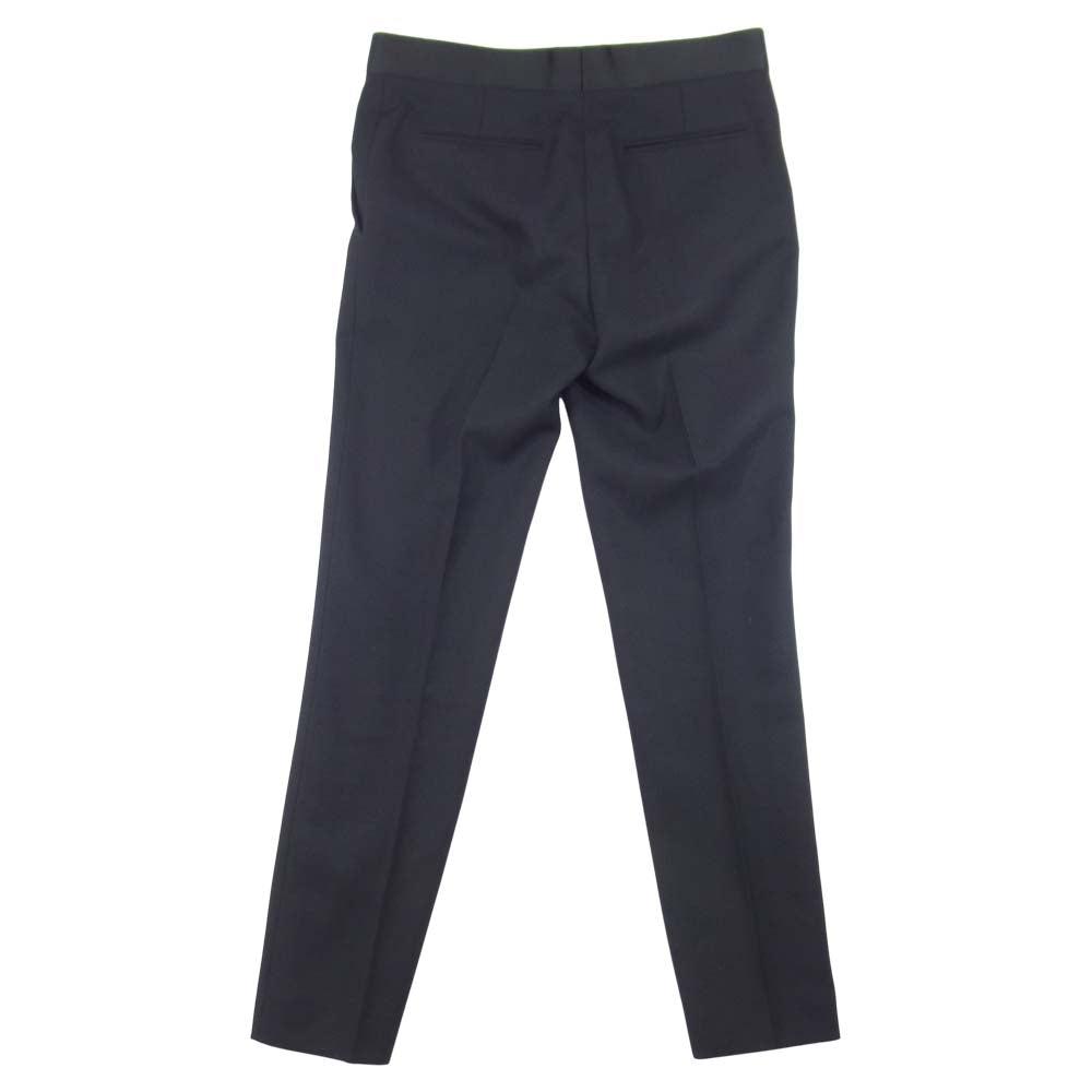 CELINE セリーヌ ウール スラックス パンツ ブラック系 34【中古】
