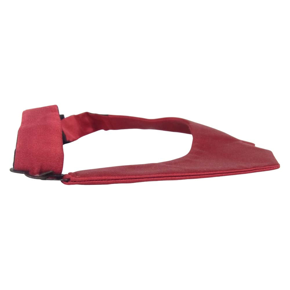 SAINT LAURENT サンローラン ボウタイ ネクタイ シルク100％ 変形リボン イタリア製 エンジ系【中古】