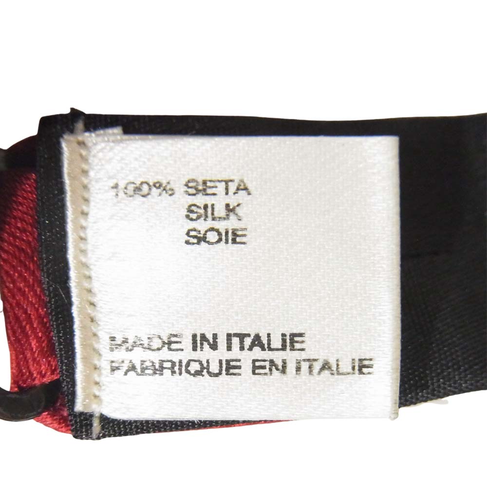 SAINT LAURENT サンローラン ボウタイ ネクタイ シルク100％ 変形リボン イタリア製 エンジ系【中古】