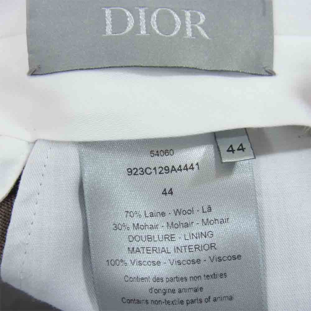 DIOR HOMME ディオールオム 19SS 923C129A4441 ウール ダブル テーラード パンツ スラックス ブラウン系 44【中古】