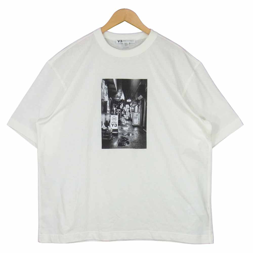 Yohji Yamamoto ヨウジヤマモト Y-3 ワイスリー 20SS FT1373 ALLEWAY GRAPHIC Tシャツ ホワイト系 XL【美品】【中古】