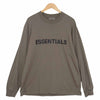 FEAR OF GOD フィアオブゴッド ESSENTIALS Boxy Long Sleeve T-Shirt Applique Logo エッセンシャル ボクシー ロングスリーブ アップリケ ロゴ Tシャツ カーキ系 L【美品】【中古】