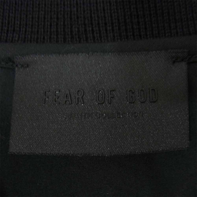 FEAR OF GOD フィアオブゴッド Seventh Collection. FG50-010 ポプリン ポロシャツ ブラック系 M【美品】【中古】