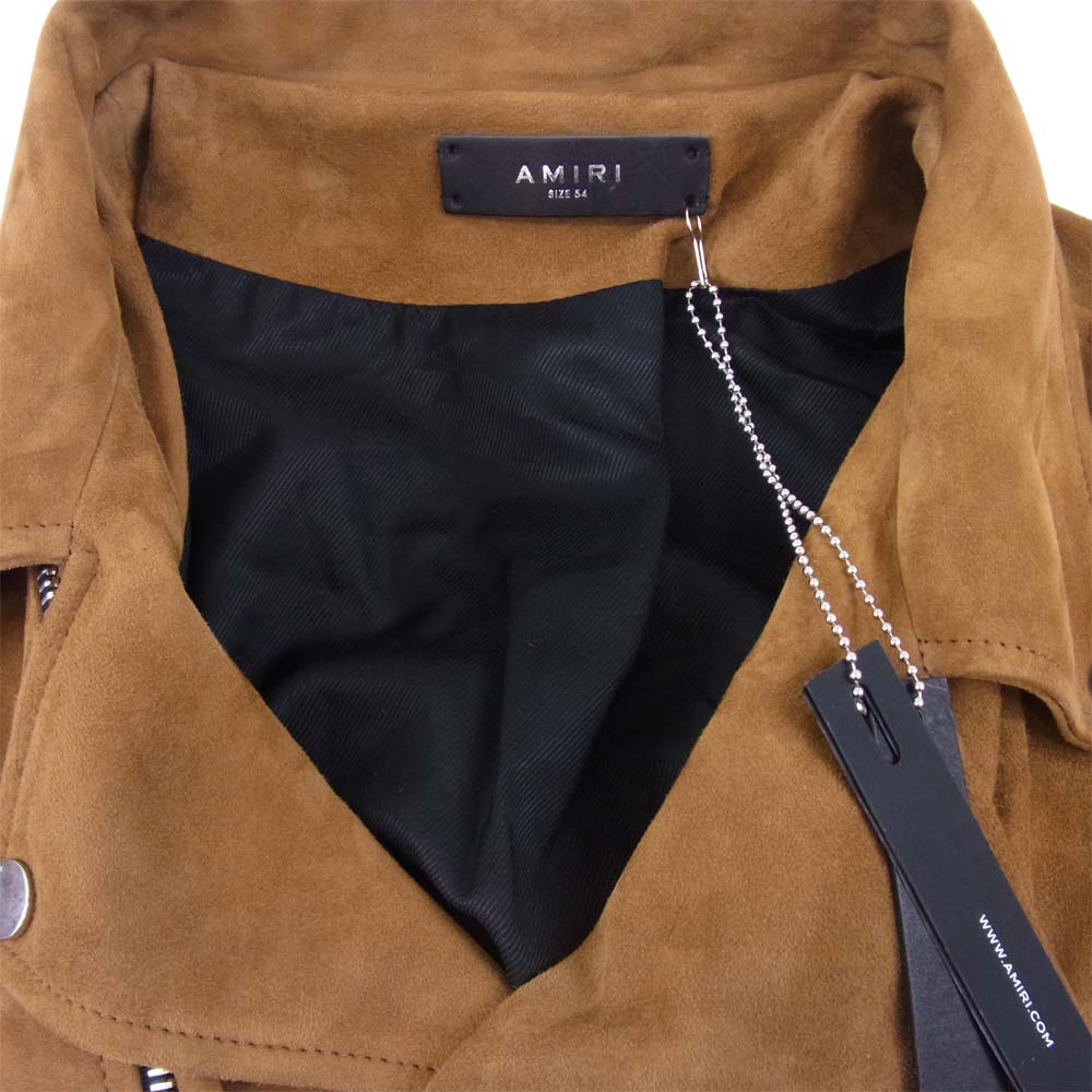 アミリ ヌバック スエード レザー ダブルライダース ジャケット